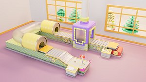Toy Factory  Conveyor belt 3D