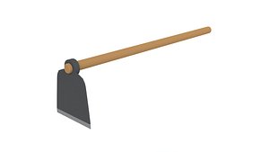 Low Poly Cartoon Hoe 3D model