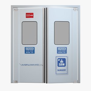 Surgery Double Doors 3D model