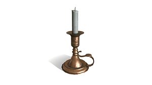 Old Candle Low-poly PBR model