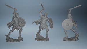 Spartan Warrior Statue - STL File for 3D Printing