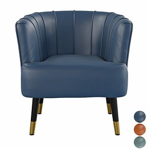 3D Homary-Modern Accent Chair Upholstered Leath-aire Chair