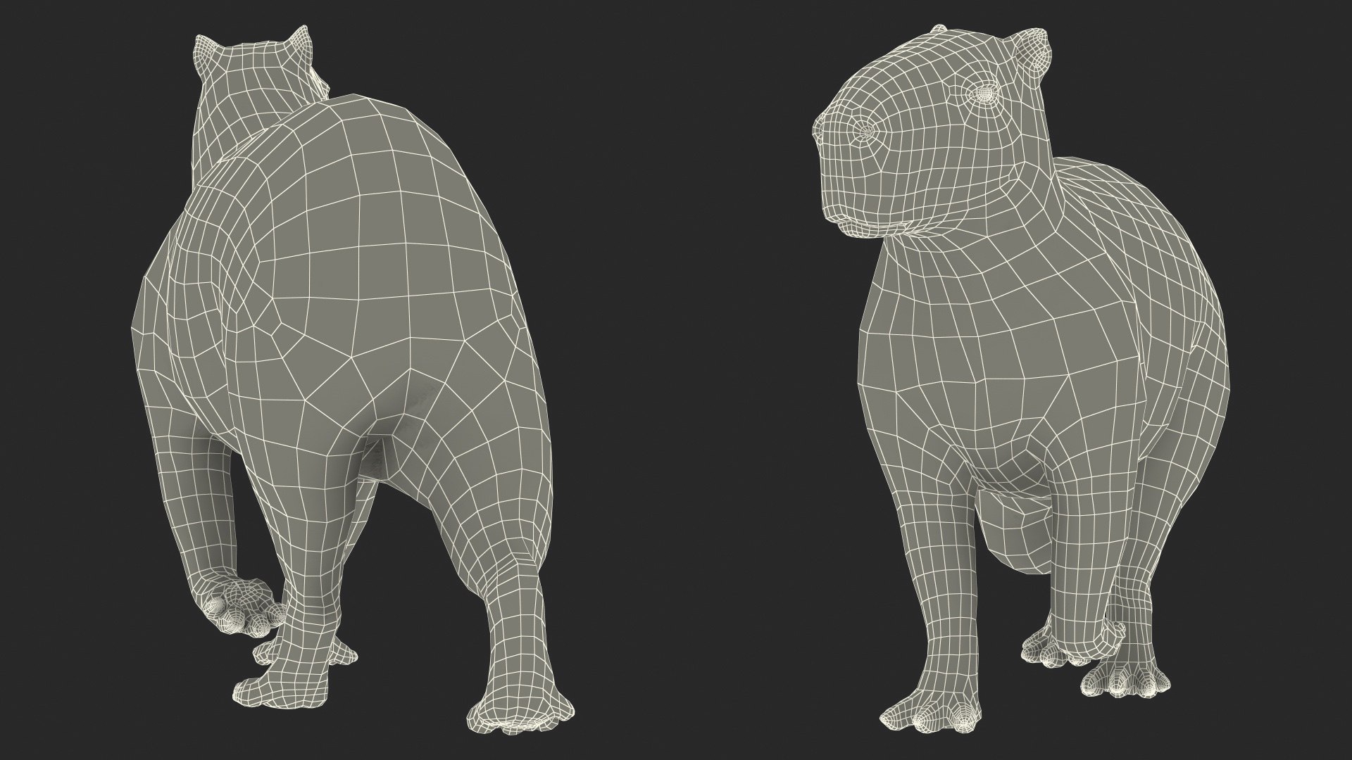 Pose de caminhada de capivara Modelo 3D $129 - .max - Free3D