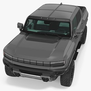 Electric Pickup Truck Simple Interior 3D model