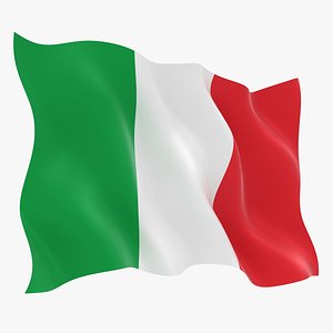 italy flag animation 3D