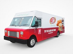 3D speedy cafe food truck model