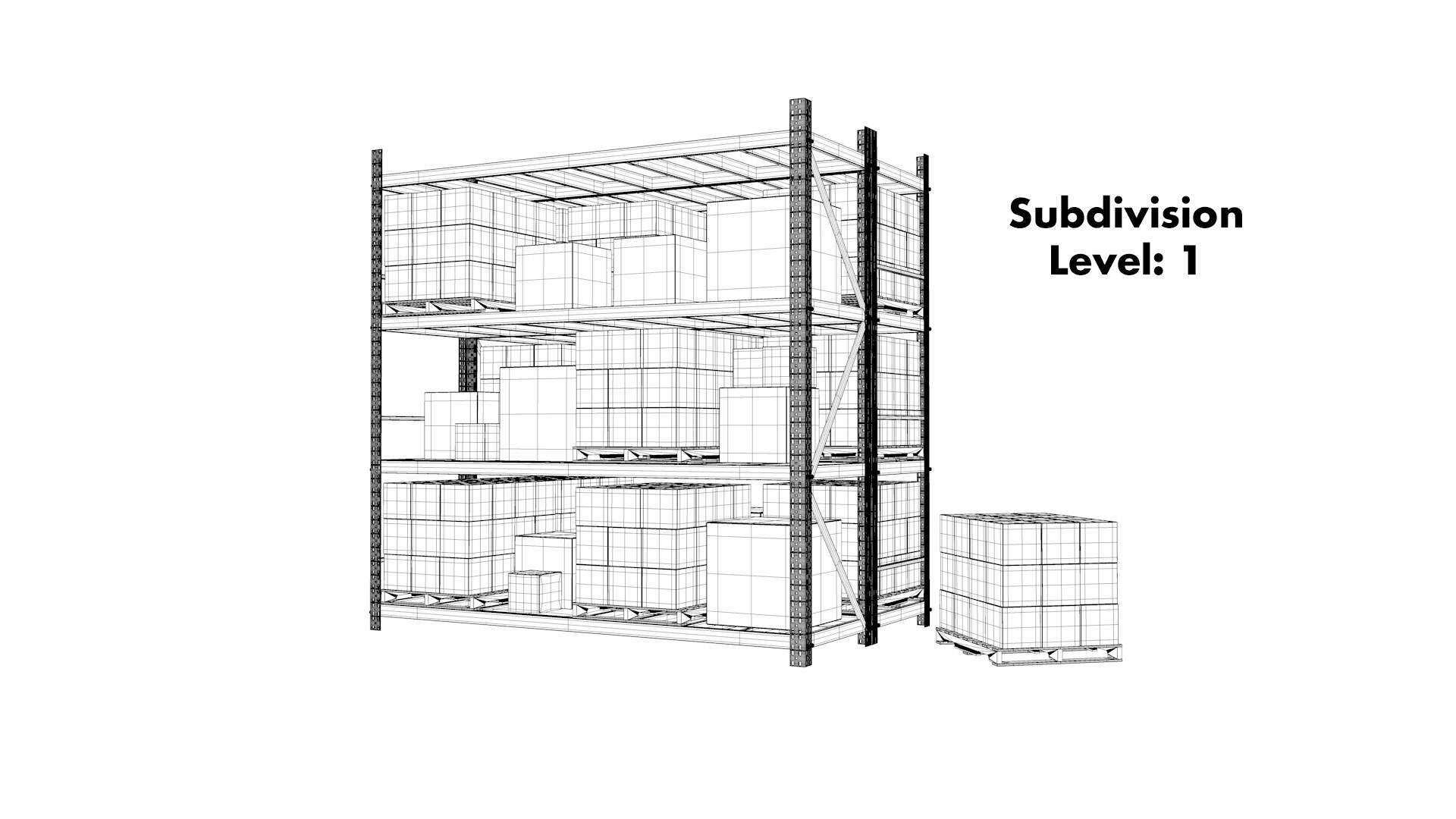 3D Warehouse Pallet Rack Model - TurboSquid 1471827