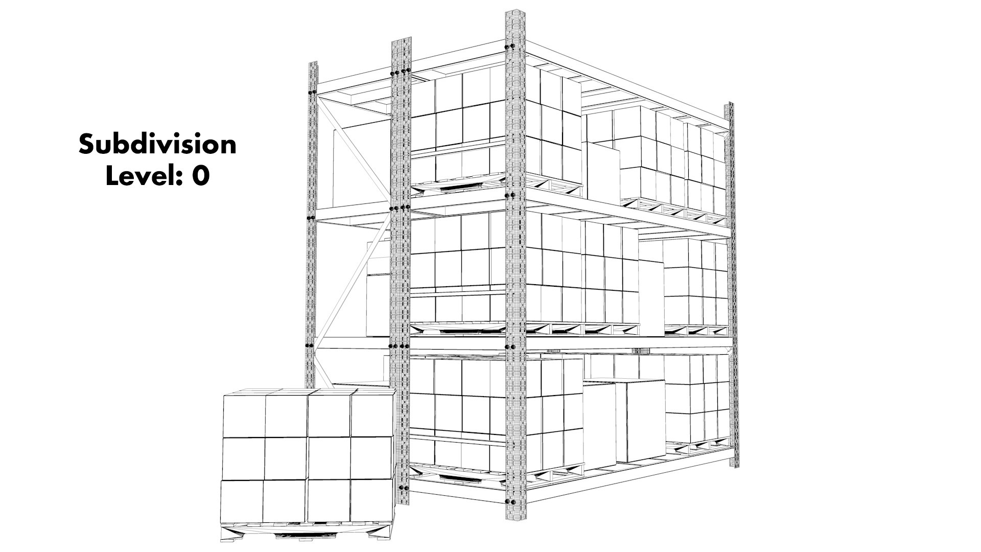 3D Warehouse Pallet Rack Model - TurboSquid 1471827