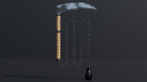 3D Chain and Sickle Weapon Model
