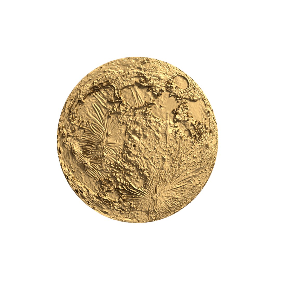 Moon Carved Decor Bas-Relief Set 3D Model - TurboSquid 2256507