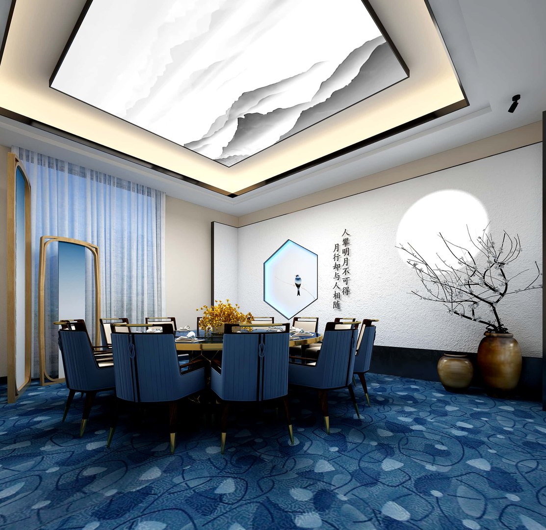 3D Collection Of Premium Restaurant Private Dining Room Model ...