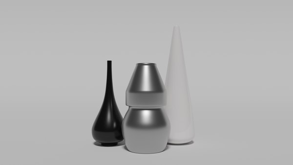 3D model decorative vase 3 set - TurboSquid 1166679