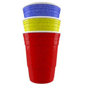 3d model solo cup color