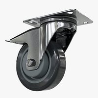 Swivel Plate Caster Wheel with Brake