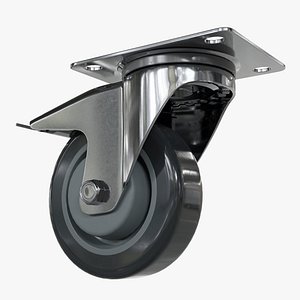 Swivel Plate Caster Wheel with Brake