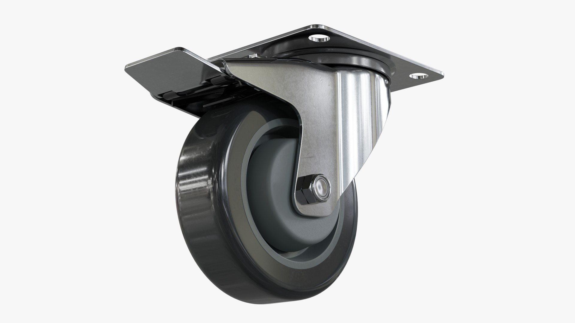 Caster Wheel Brake 3D Model - TurboSquid 1476641