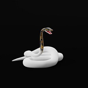 Panda Pied Ball Python model