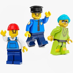 LEGO Minifigures Rigged for Maya Collection 2