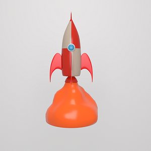 Toy Rocket Decor Piece 3D model