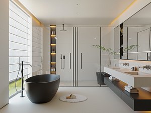 Modern bathroom model