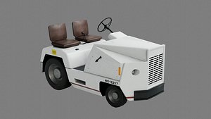 Lowpoly Airport Baggage Tractor
