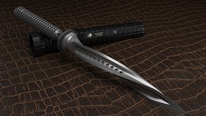 3D model microtech jagdkommando tri-edge dagger