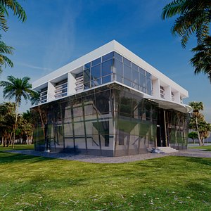3D Modern Office Building 3D Model