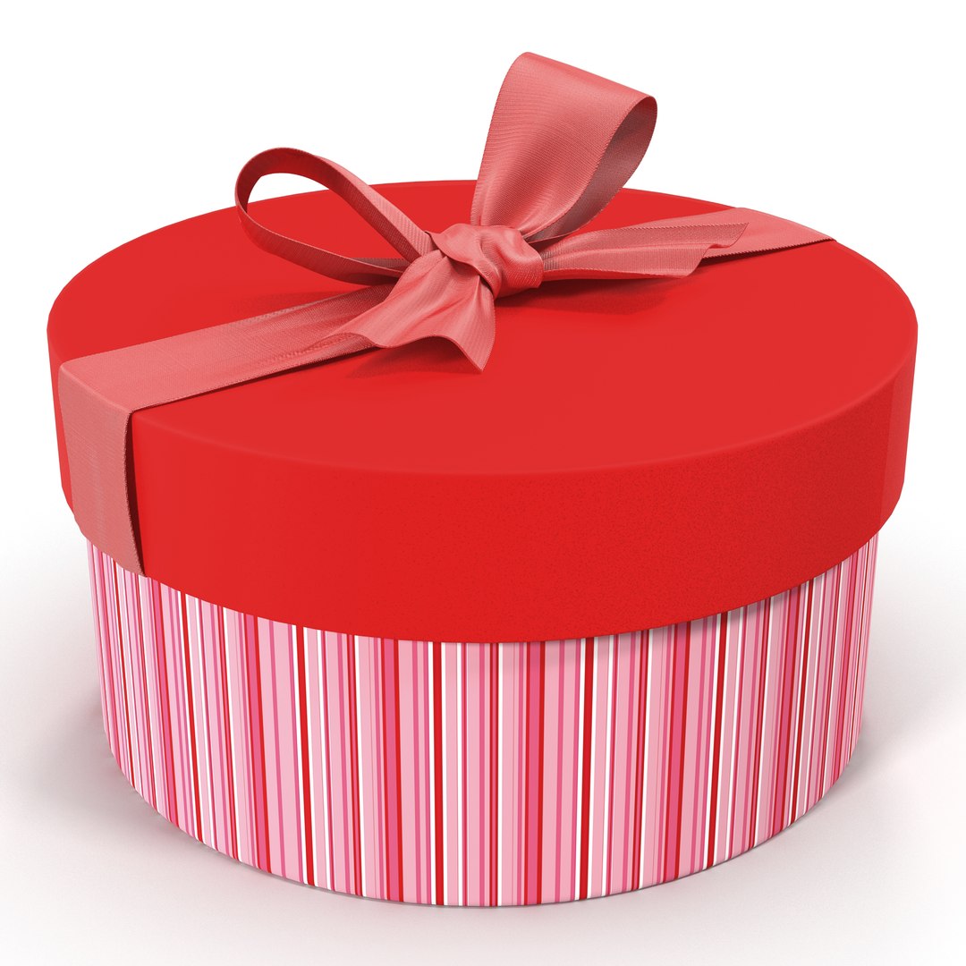 Giftbox 5 Red 3D Model 3D model preview