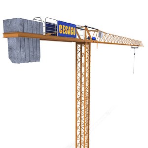 3D tower crane model