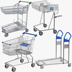 Shopping Carts Collection 3D model