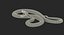 3D green python snake rigged