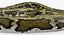 3D green python snake rigged