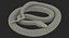 3D green python snake rigged