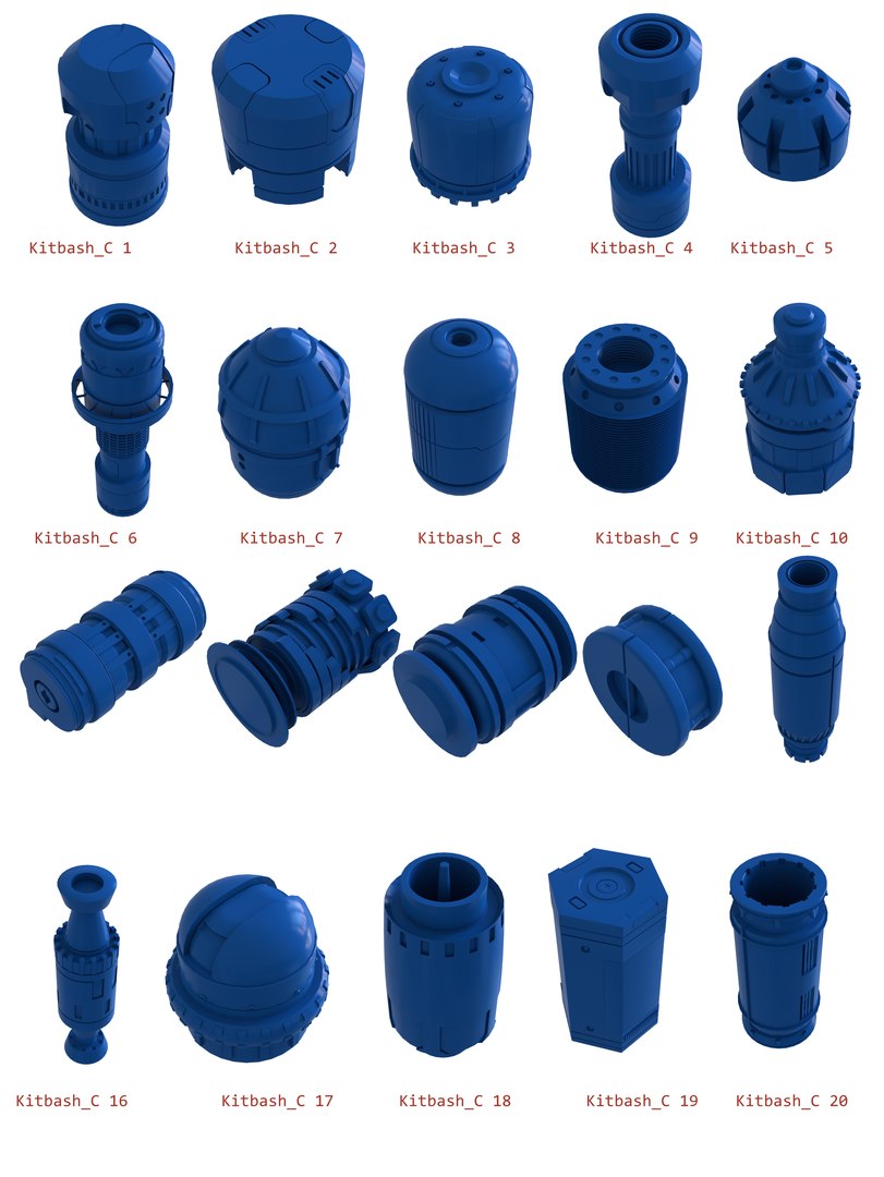 3D Kitbash Pack 150 PIECES - TurboSquid 2141643