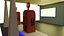 Low Poly Gas Station Scene