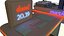 Low Poly Gas Station Scene