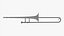 Brass bell tenor trombone