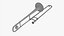 Brass bell tenor trombone