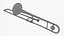 Brass bell tenor trombone