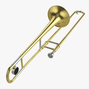 Brass bell tenor trombone 3D model