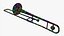 Brass bell tenor trombone