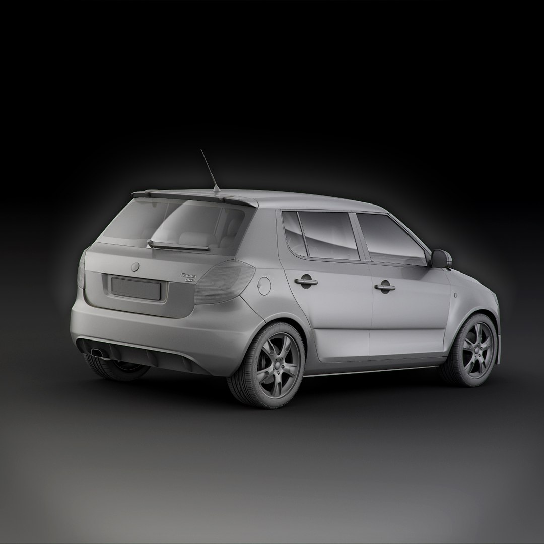 Skoda Fabia Sport Car 3d Model
