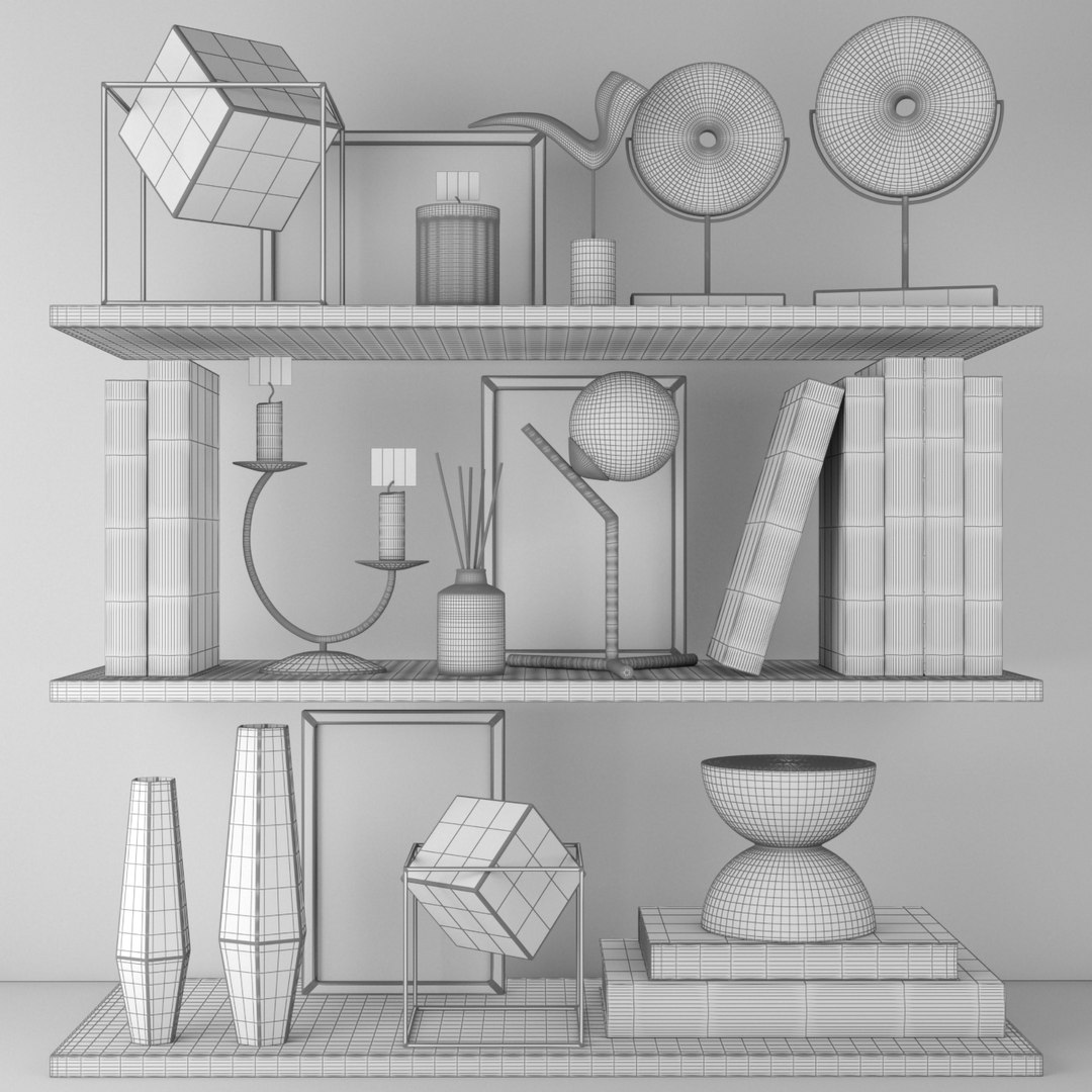 decorative set on shelves 5 3D model https://p.turbosquid.com/ts-thumb/YE/UcaV0Z/zS/w22/jpg/1618759676/1920x1080/fit_q87/be663f556dea153b0c9dca61bbe6f54113104066/w22.jpg