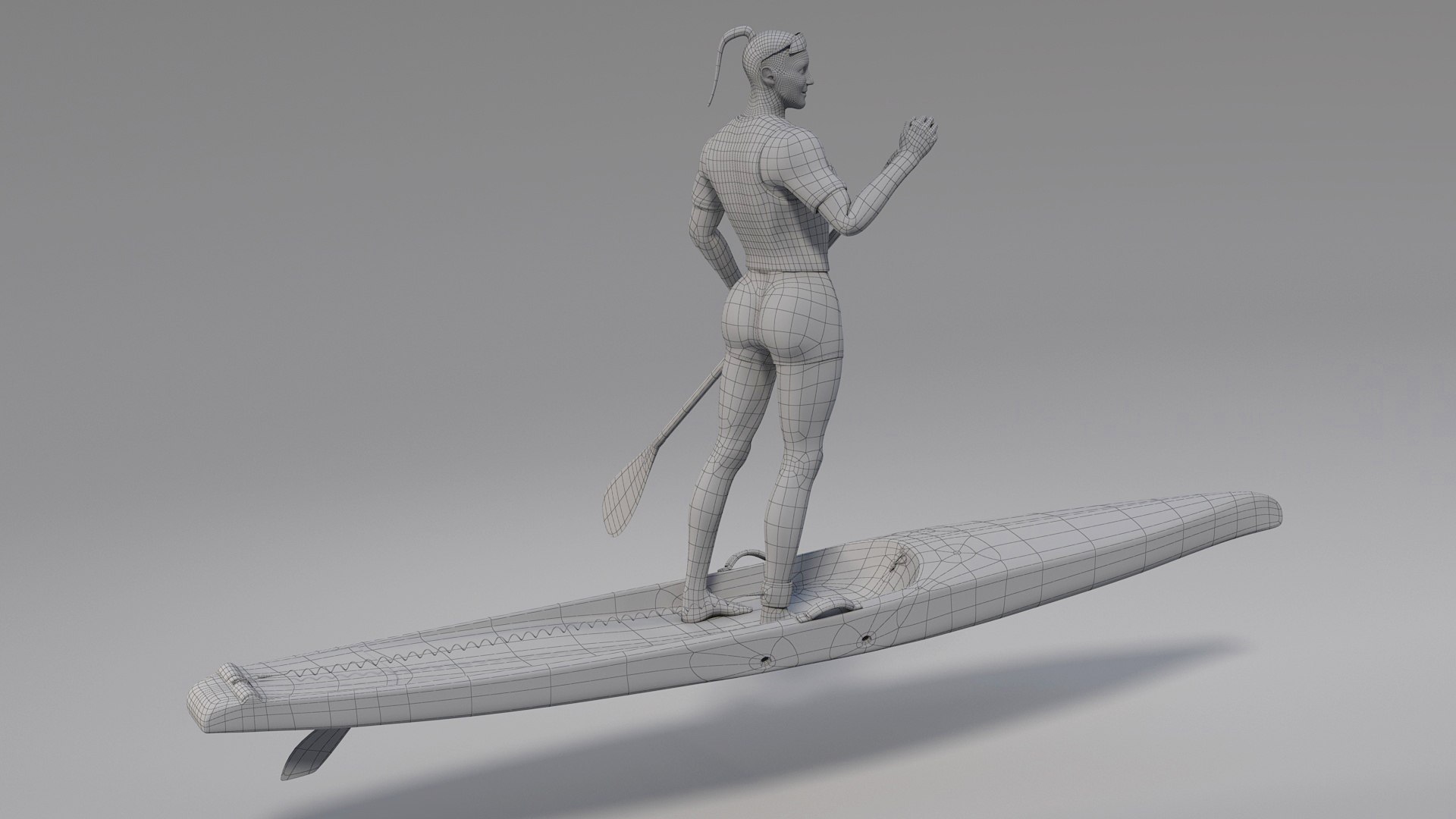 3D Female Sup Racer Animated HQ Standard License - TurboSquid 2491939