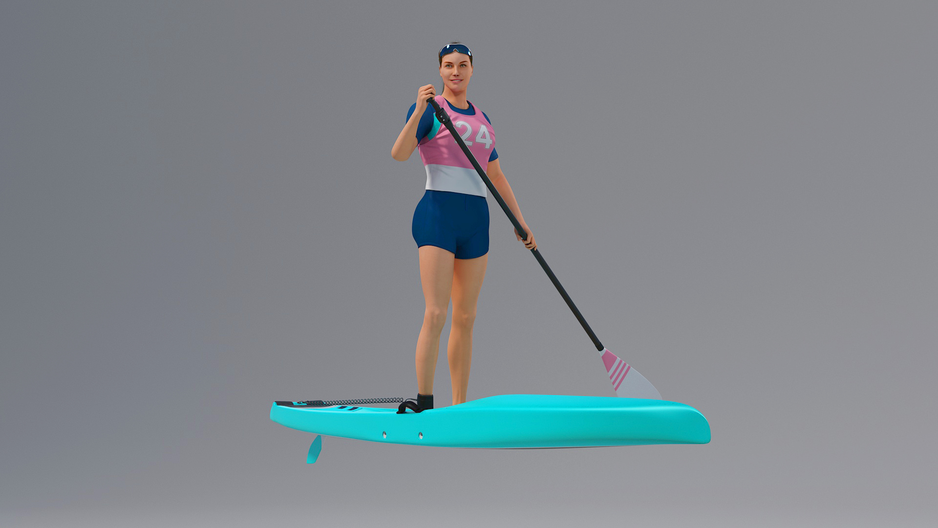 3D Female Sup Racer Animated HQ Standard License - TurboSquid 2491939