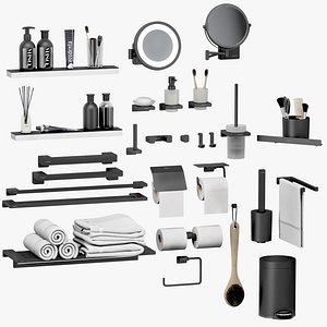 Hansgrohe set of bathroom accessories and decor