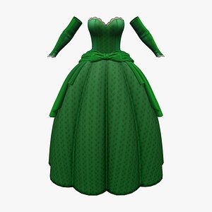 Long Ball Skirt Princess Dress With Gloves model