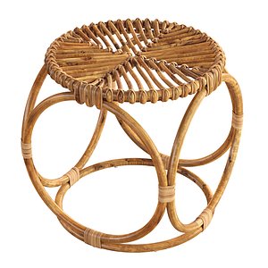 3D model Caroline Rattan Stool