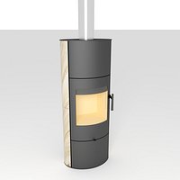 Romotop Evora Akum ceramic wood fireplace stove