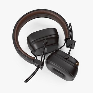 3D model Marshall Headphones Brown Rigged